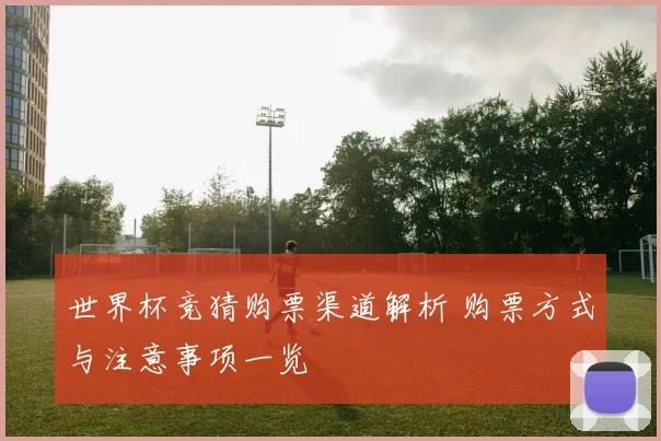 世界杯竞猜购票渠道解析 购票方式与注意事项一览